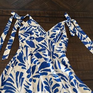 Blue floral dress, high low, new with tags
